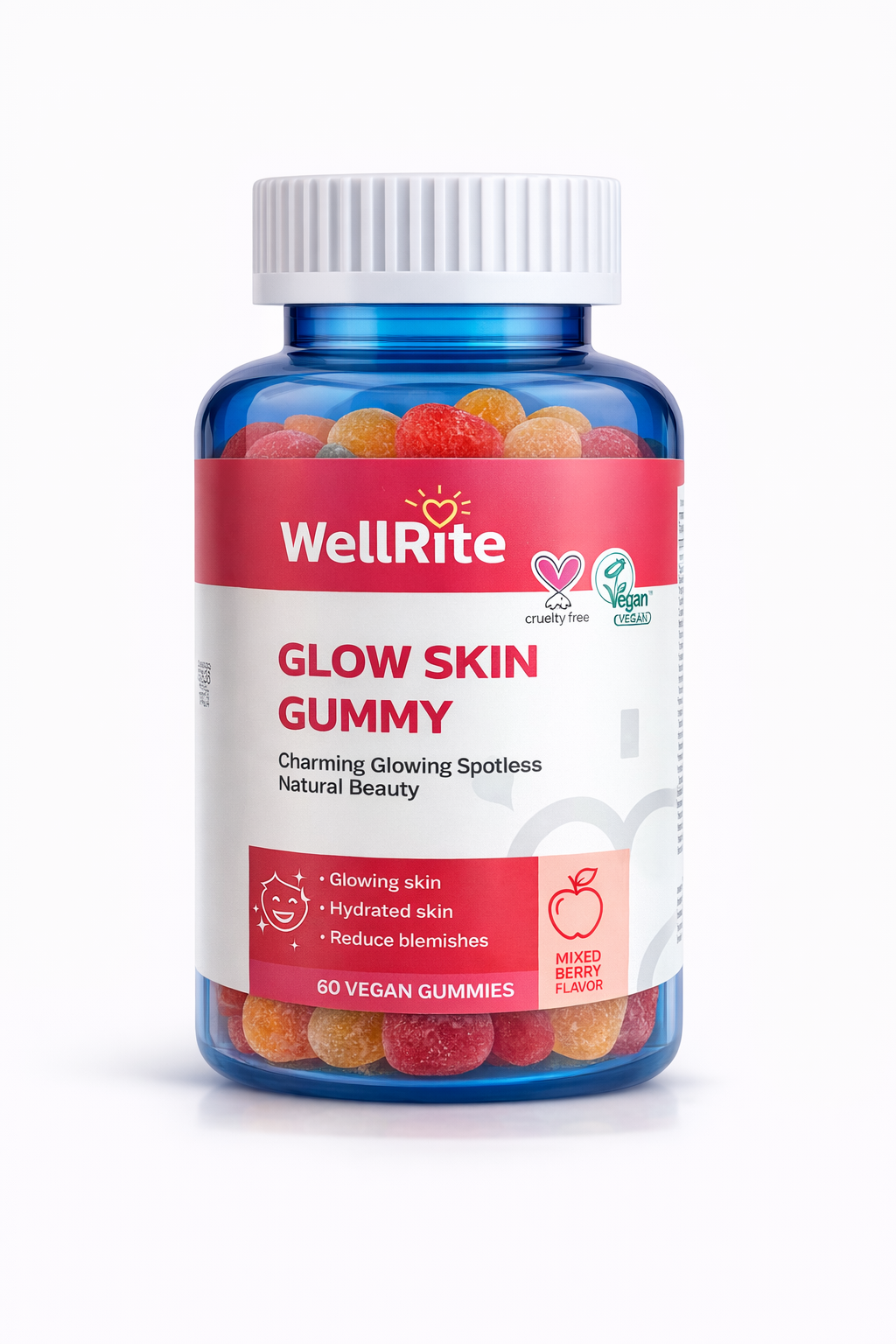GLOW SKIN GUMMY by Wellrite – vegan, halal, gelatin-free gummies